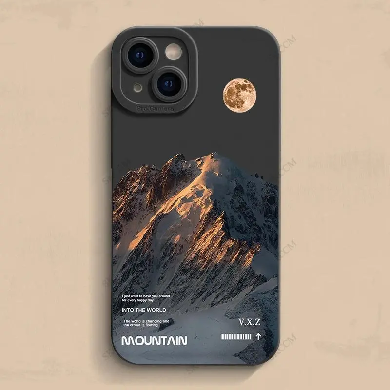 Mountain Sunrise Scenic Silicone Smartphone Case - Shockproof TPU Casing, Soft Handheld Tech Accessory with Smartphone Protection for iPhone 17/16/15/14/13/12/11 Pro Max/XS/16E/12 Mini/13 Mini, Holiday Gift for Loved Ones,summerwins