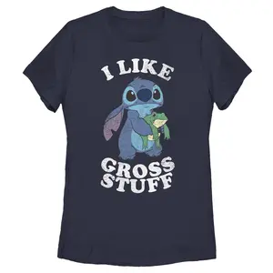 Women's Lilo & Stitch I Like Gross Stuff Stitch Distressed T-Shirt