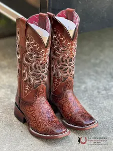 ROCKEM ‘KIARA’ ALMA FLOR DE LUZ SHEDRON W/ GLITTER INLAY SQ TOE