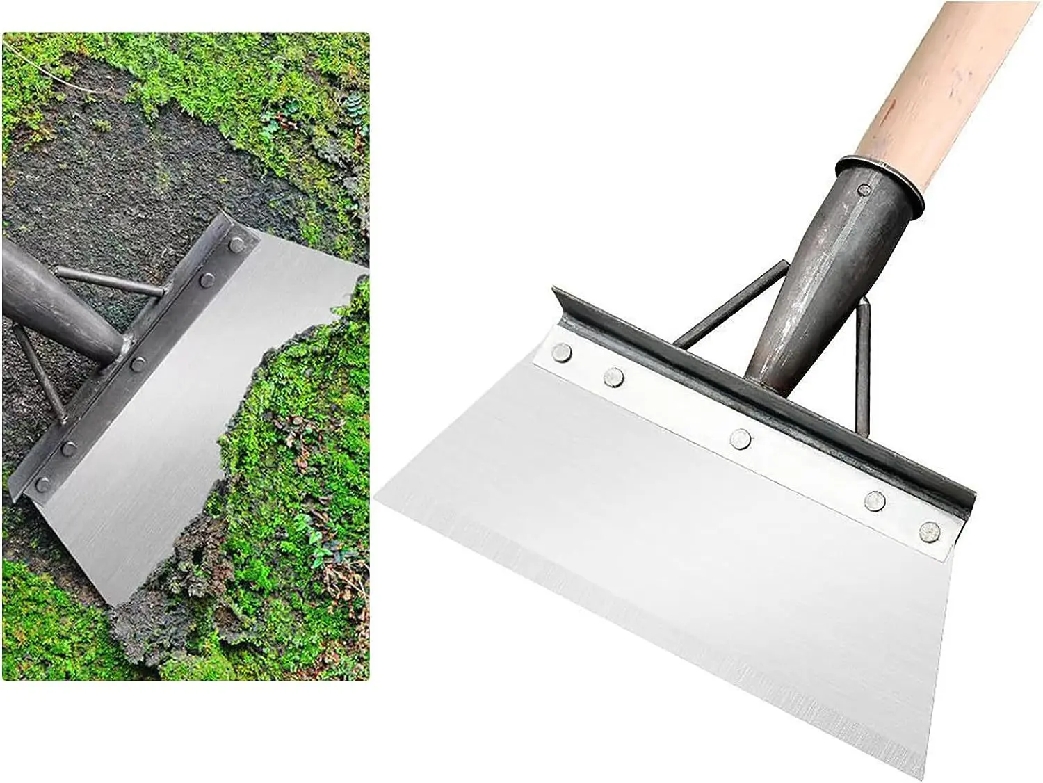 2-in-1 Compact Garden Shovel, Dual-Function Weed Removal Garden Tool for Precision Weeding & General Cleanup, Easy to Store, Carry, and Withstand Tough Outdoor Conditions