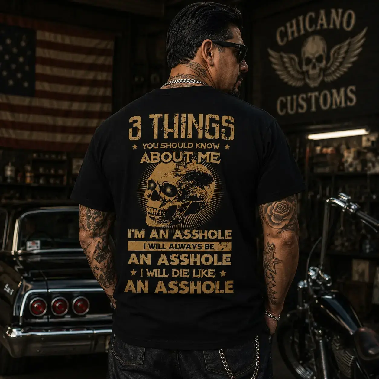 3 Things You Should Know About Me I'm An A$$hole Skull T-shirt