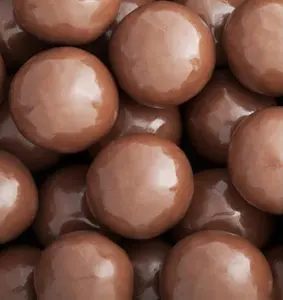 Milk Chocolate Triple Dipped Malt Balls (1 lb) - Three Layers of Chocolate with Crunchy Malt Center - USA, Suitable for All Ages, No Packaging - Sugar, Cocoa