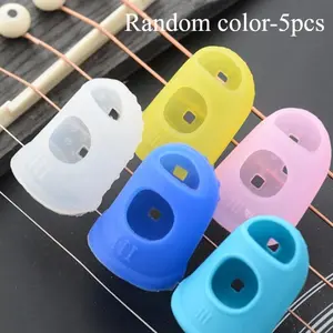 5Pcs finger protection cover, guitar fingertip protection anti slip cover, silicone fingertip safety gloves