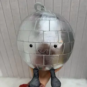 Fun Disco Ball Plush Toy, Cool Party Decoration, Unisex Gift for Kids Birthday, Valentine's Day, Mother's Day, Thanksgiving, Christmas, Soft Huggable