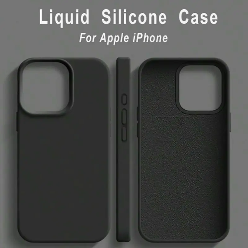 Silicone Case for iPhone 16ProMax 15 14Plus 13 12 11Pro Max series,Full-Body Protection for Smartphones ,Silky-Soft TouchCellphone Casing, Shockproof CoverPhonecase ProtectivePhonecase Protective