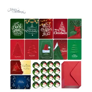 CHRISTMAS GIFT 24-Pack Christmas Greeting Cards with Envelopes & Stickers, 4x6 Inch Blank Holiday Cards, Perfect for Stocking Stuffers & Xmas Gift Bags
