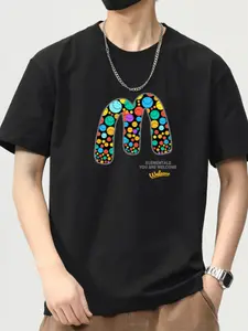 Men's Plus Size Graphic Round Neck Short Sleeve T-Shirt