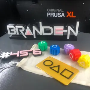3d Printed SG Squish Games Inspired Name Plate Display & Korean Jacks Gonggi game I Personalized Desk Sign His Her Office Gift I Player 456