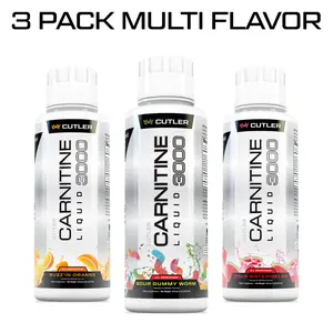 Cutler Nutrition Carnitine Liquid 3000  | Multi-Flavor Energy Sport Beverage | Drink Variety Pack | US Edition