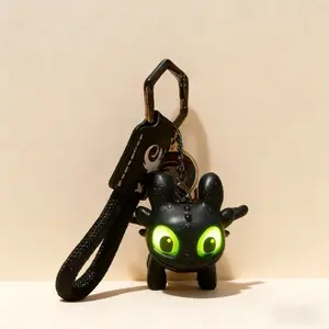 Glow-in-the-Dark Dragon Keychain with Moving Wings | Cute Dragon Bag Charm Car Key Pendant
