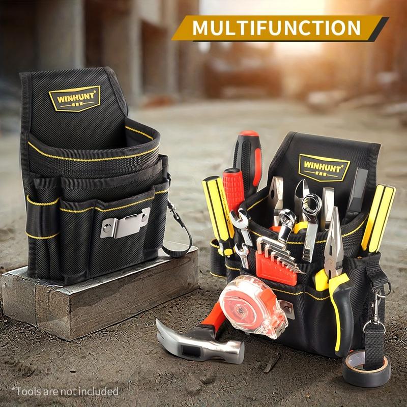 Tool belt set, including small tool bag, electrician and carpenter tool bag with belt clip, men's gardening tool bag, tool belt, tool kit, and tool bag