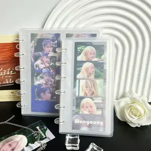 20-Page Clear Photo Booth Frames, Vertical Photocards Holder for 2x6-inch photos, Creative Album-Style Photo Storage Organizer for Photo Strips, DIY Memory Crafting Project, Personal Photo, Idol Card Collection