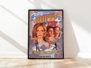 Buffy the Vampire Slayer Musical Canvas Wall Decor – Retro Style "Once More With Feeling"