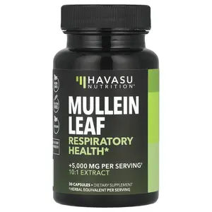 Havasu Nutrition Mullein Leaf, 500 mg, 30 Capsules Havasu Nutrition Mullein Leaf, 500 mg, 30 Capsules