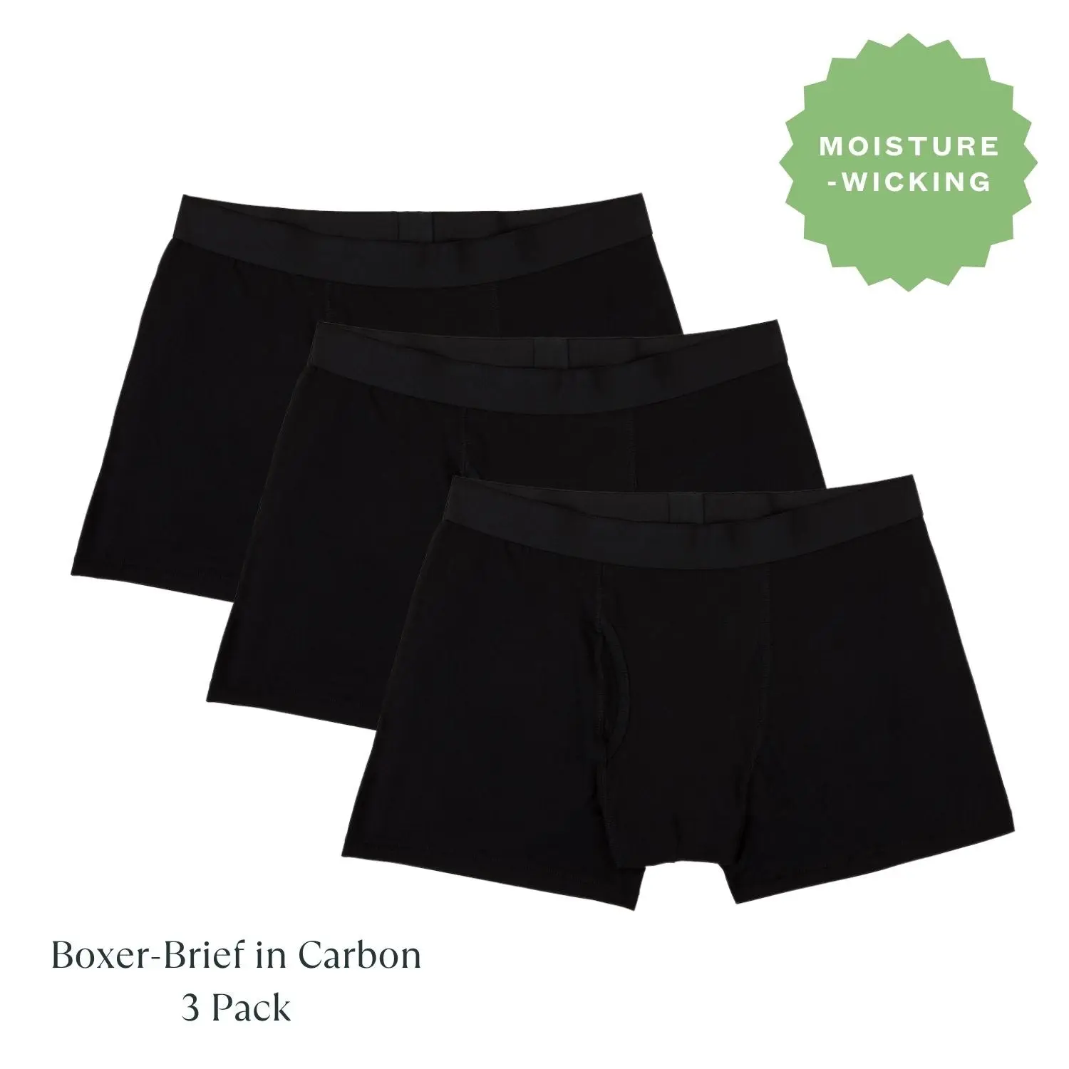 Organic Cotton Men's Boxer Brief in Carbon 3-Pack