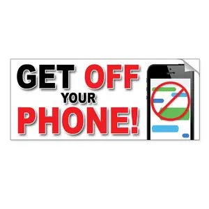 Get Off Your Phone! Removable Bumper Sticker