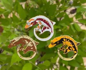Crested Gecko Hard Enamel Pin - Reptile lapel pins/badges