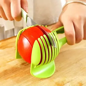 1pc Lemon Tomato Vegetable Cutting Slicer, Round Fruit Vegetable Cutter, Kitchen Tool for Tomatoes Potatoes Fruits, Outdoor Cooking Accessory, Essential Kitchen Gadget