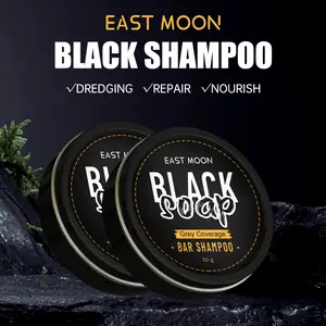 East Moon Men's Hair Care Shampoo Bar（2-Pack ） | Nourish, Clean, Oil Control & Make Black Hair Shiny Healthy Black Hair Soap