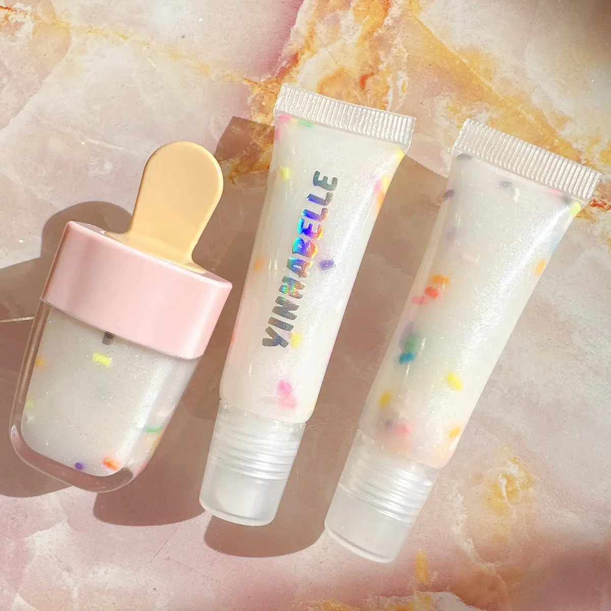 Vanilla cupcake handmade lipgloss glitter Cream Makeup Coconut Lipstick Cosmetic Lip Care Olive Clear