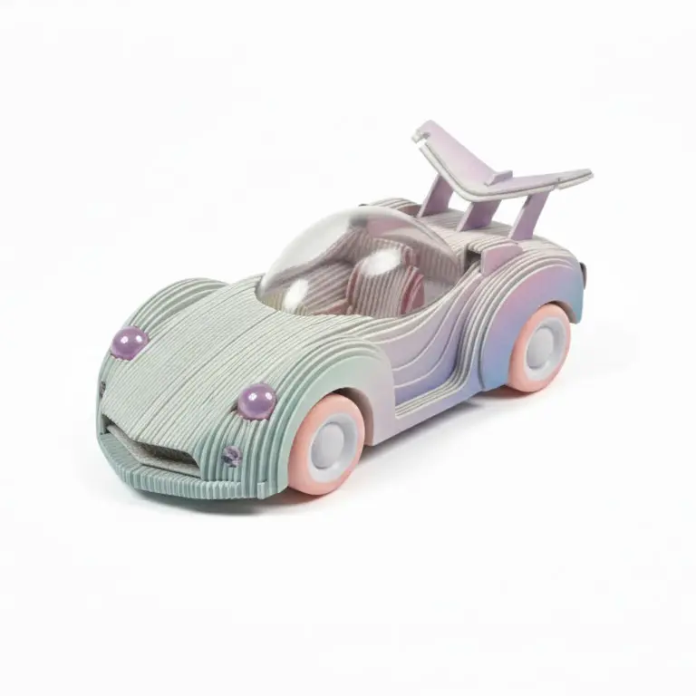 Premium 3D Paper Model Kit - Unisex DIY Layered Cutout Crafts, Eco-Friendly Paper Art Puzzle, Retro Bubble Car Collection for Aesthetic Desk Decor, Stress Relief & Meaningful Gifts for All Ages
