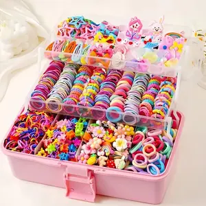719pcs Women's Styling Accessory Set, Dopamine-Style Sweet Women's Hair Accessory Combo: Without boxes, including bow hair accessories and various lovely flower designs, paired with high‑elastic hair ties and butterfly hair ties.It is not only a thoughtf