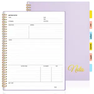 Annecy Meeting Notebook for Work 8.5"x11" - Easy Note-taking and Action Item Tracking - The Perfect Office and Business Supplies for Women & Men, Boost Meeting Organization and Productivity