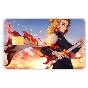 Demon Slayer Kyojuro Rengoku Credit Card Skin, Anime Inspired Card Sticker, Gift for Fans