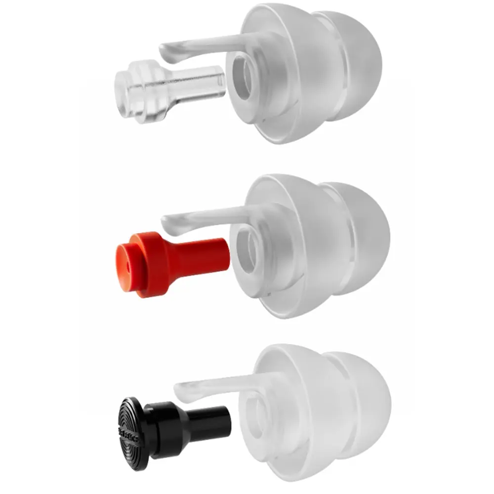 EARPEACE - MUSIC Filter Set - Case not Included - 3 filter reduction levels & two size earplugs included - Clear ear plugs