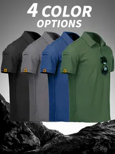 Men's Quick-Dry Polo Shirts - Short Sleeve Collared Golf & Tennis Shirt | Breathable Cool Sports Casual Top for Outdoor, Tropical & Daily Wear | Moisture-Wicking Mens Athletic Fashion Tee