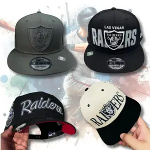 New Era Las Vegas Raiders NFL Snapback Collection – Structured Mesh Baseball Caps with Embroidered Script & Shield Logo, 2026 Limited Edition Streetwear