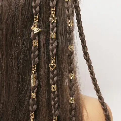 Summer 2026 Mixed-Style Butterfly, Heart & Leaf Hair Rings, 26 Pcs Hair Accessories for Women & Girls, Hair Jewelry for Everyday Braided Hairstyles, Butterfly Clips, Hair Clip Set