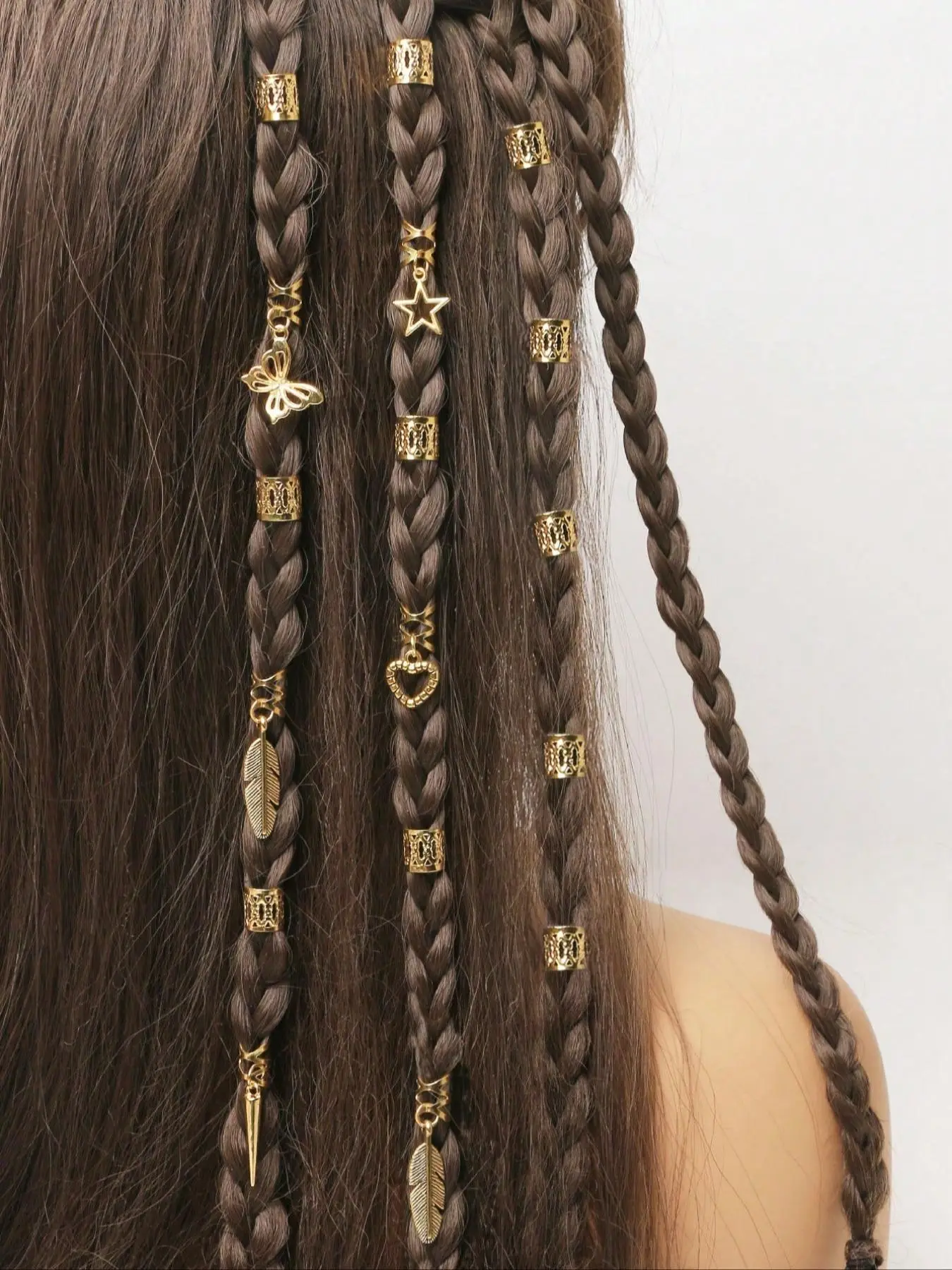 Summer 2024 Mixed Style Butterfly & Heart & Leaf Decor Hair Ring, 26 Counts Fashion Hair Accessories for Women & Girls, Simple Trendy Hairwear for Dai