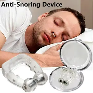 1 pcs Magnetic Anti Snore Device Stop Snoring Nose Clip Easy Breathe Improve Sleeping Aid Apnea Guard Night Device With Case