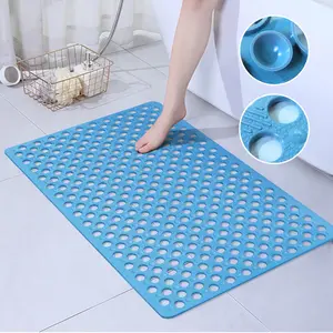 Bathtub Mat Non Slip and Shower Mat with Suction Cups and Drain Holes, Soft Machine Washable Non Slip Bath Mat, Shower Mats for Inside Shower, Easy Dry&Cut