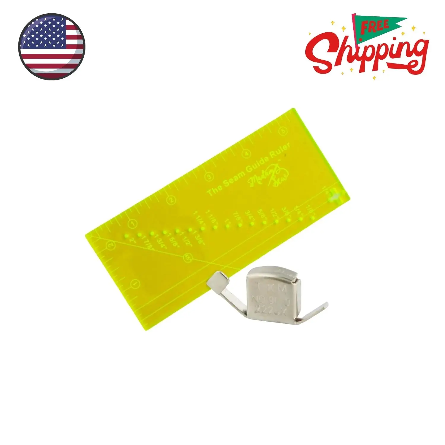 Seam Allowance Ruler & Magnetic Seam Guide for Sewing Machine
