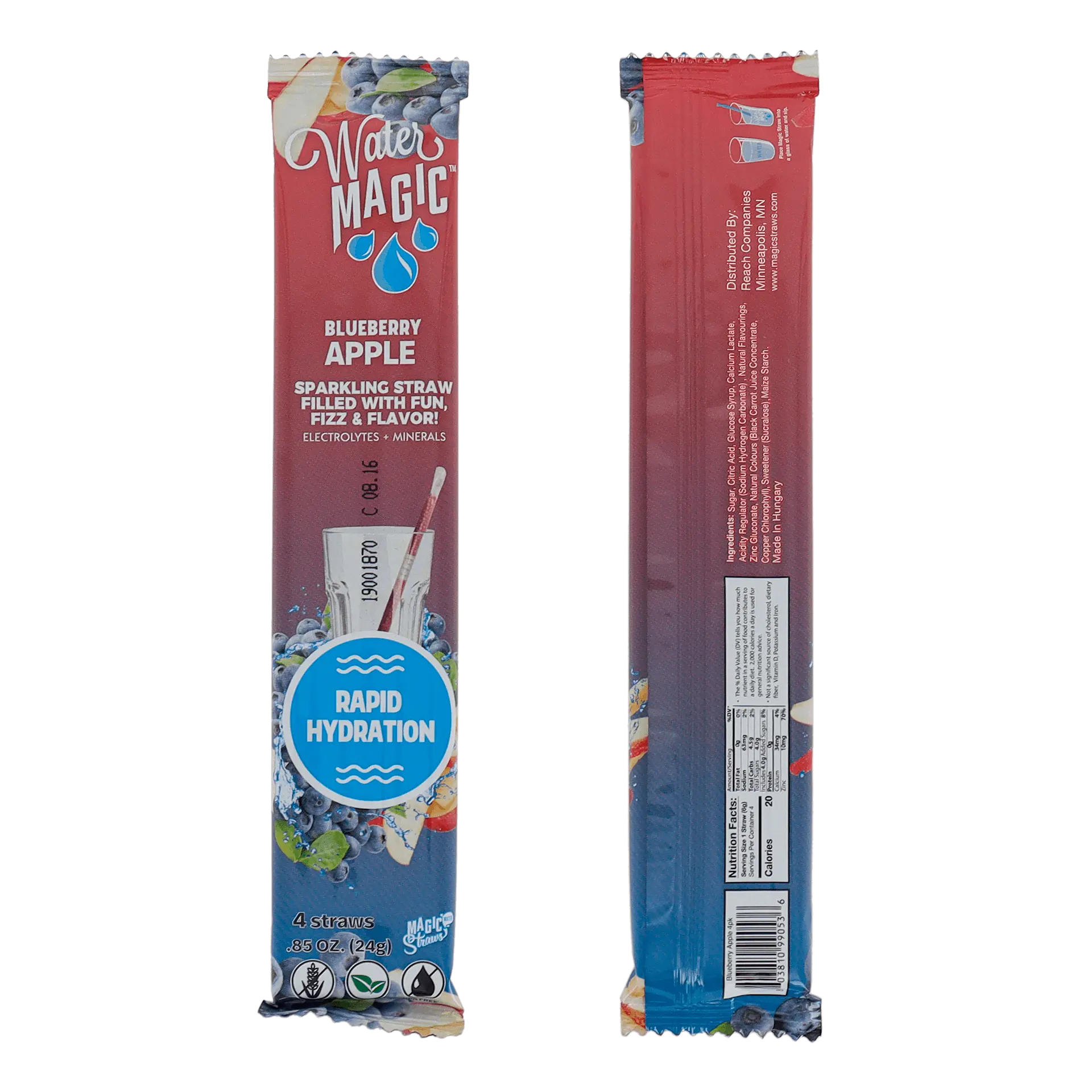 Milk Magic Water Magic Straws - Blueberry Apple