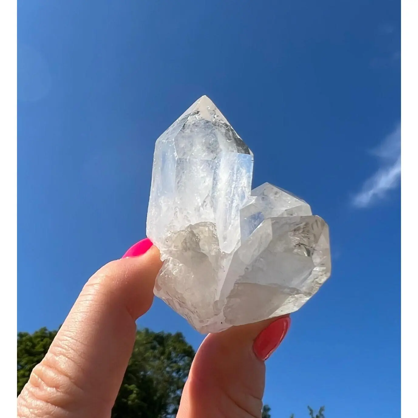 Raw Clear Quartz Cluster with Large Points (A Grade)