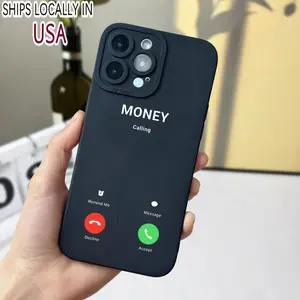 New Print Design Money Calling Phone Case for iPhone 11/12/13/14/15/Pro/Plus/Pro Max: Soft TPU Full Body Shockproof Drop Protection Case Cover with Wireless Charging Support