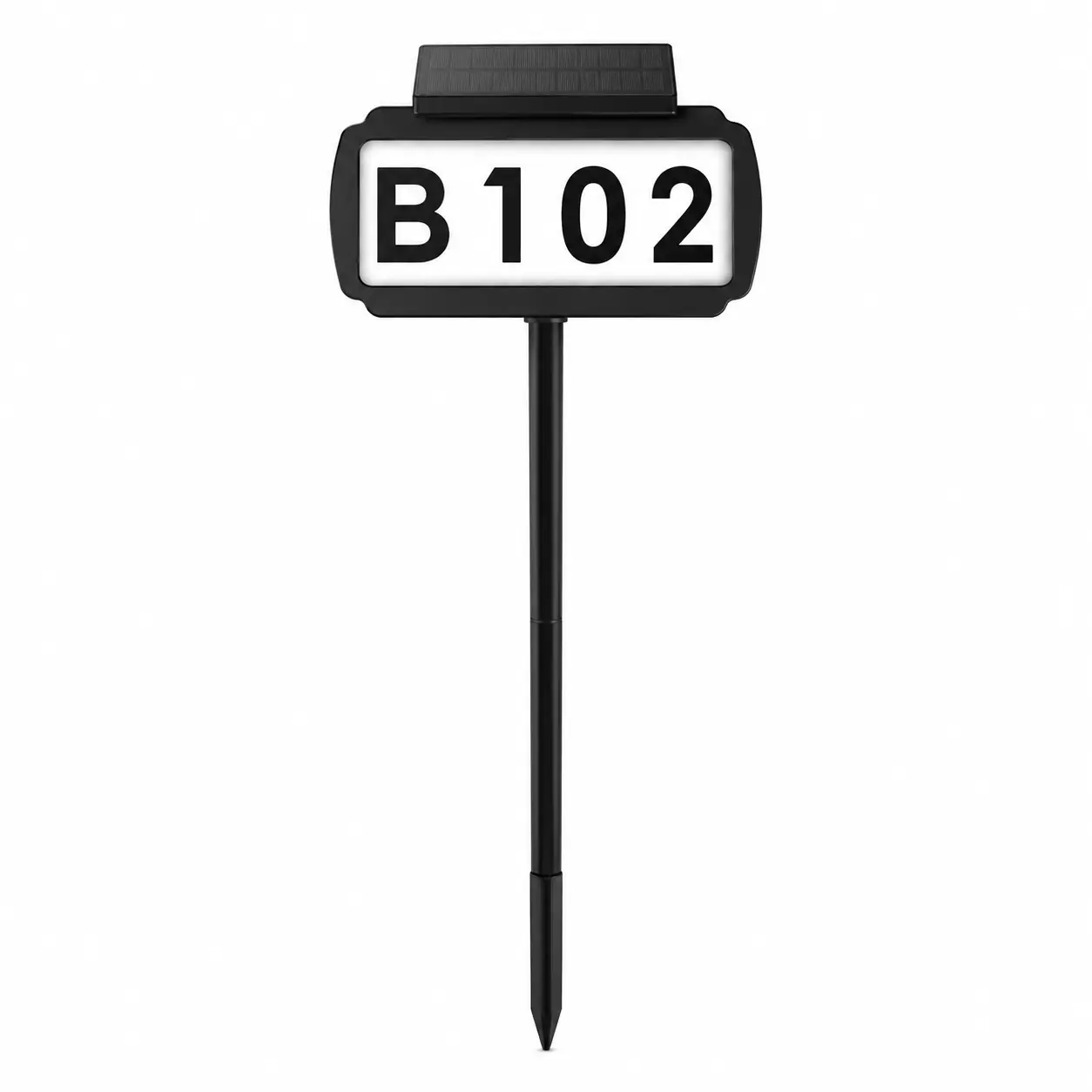 Solar Address Sign with 3 Light Colors, LED Glow-in-the-Dark House Letters & Numbers, Waterproof Outdoor Light for Yard, Porch, Fence, Screw-Mounted & Ground Stake-Mounted with Connectors, Led Lights