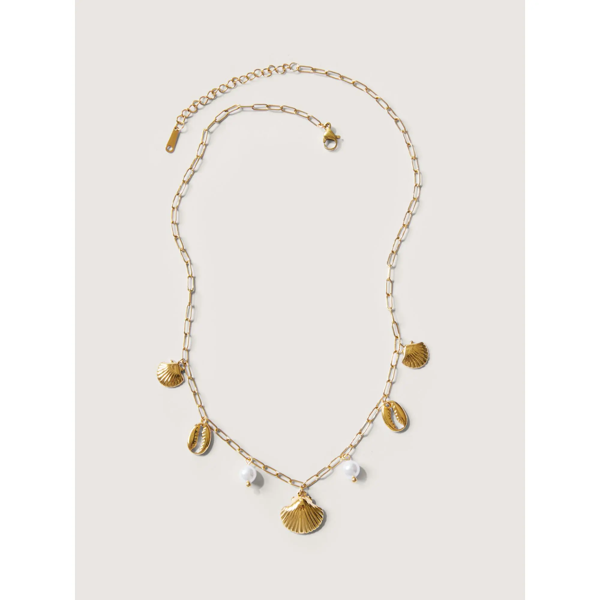 BLOOMCHIC 18K Gold Plated Ocean Charms Necklace Swimweek,Gold Color Chain,Summerfinds