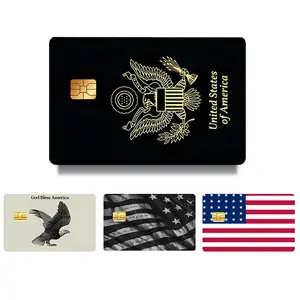 Creative Bitcoin Pattern Credit Card Skin Sticker, 4 Counts/Set Ultra-thin Waterproof Scratch Resistant Card Sticker, Personalized Bank Card Skin Protector, Customizable Stickers