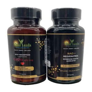 VitalPower Fusion Liposomal NAD+ and CoQ10 with Resveratrol, Berberine | Advanced Longevity Duo Bundle | Fisetin, Quercetin & Vitamin D3 K2 | Cellular Energy & Aging Support | 2 Bottles, 120 Capsules