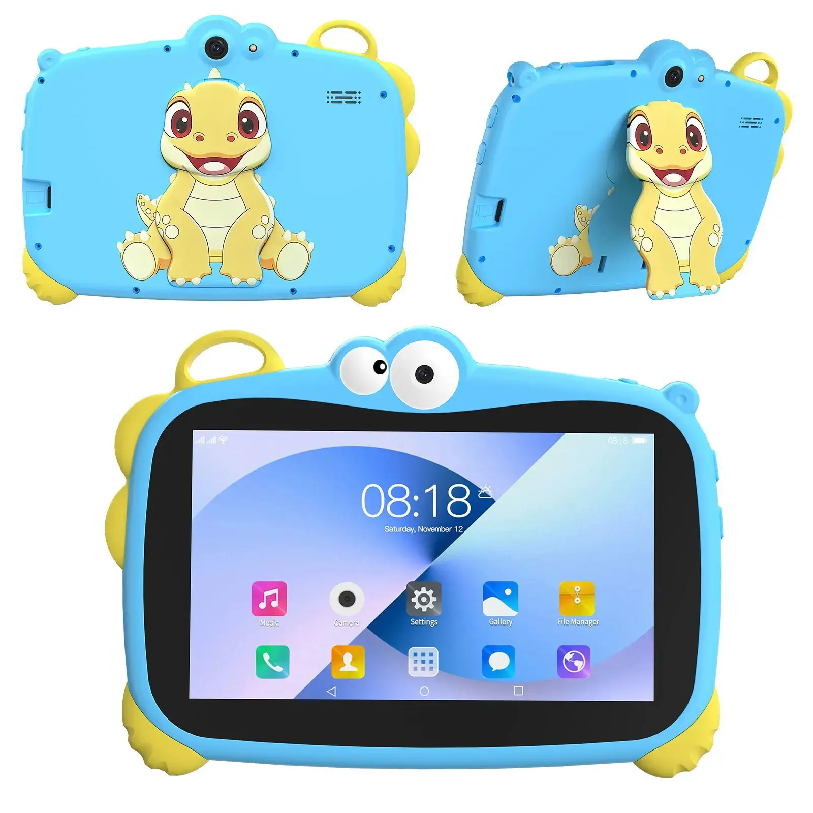 7-inch children's tablet Android, Kid Tablet, Learning Tablet, dual cameras, supports WiFi and Bluetooth, shockproof protective case, parental control, ideal gift, touchscreen tablet, Android Tablets