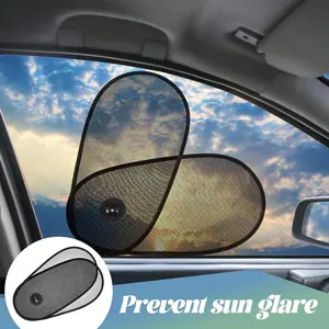 Two-piece window sunshade: Adjustable, rotatable and provides protection for the side of the windshield. Privacy, sun protection, summer accessory, heat insulation, UV protection.