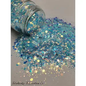 "Sulley" / Monsters Inc Pack /Chunky Irridescent Polyester Glitter/ Tumbler Glitter / Blue Glitter