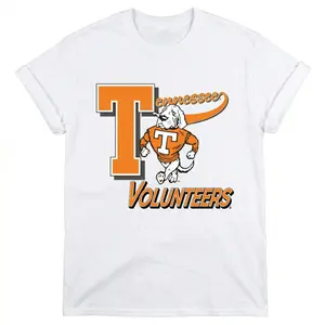 [MADE IN US] Tennessee Mascot Shirt - Premium Cream Retro Graphic Tee - Classic Hoops Streetwear
