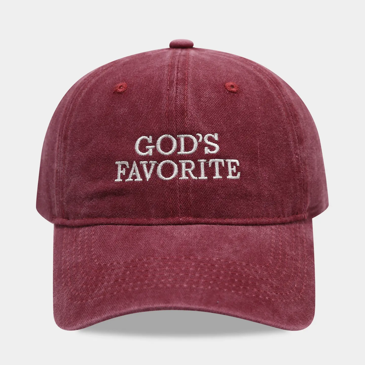 GOD letter in burgundy color