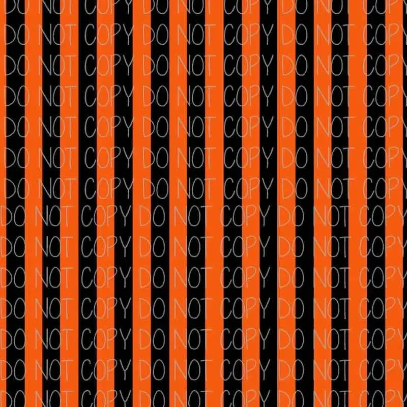 Halloween Orange and Black Stripes Patterned Heat Transfer Vinyl (HTV)