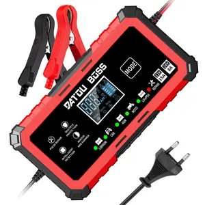 DATOU BOSS Smart Car Battery Charger with Dual Voltage Options (12V 15A, 24V 8A) - Automatic Pulse Repair, Trickle Charging for Trucks, Efficient Maintenance of Lead Acid & Lithium Batteries